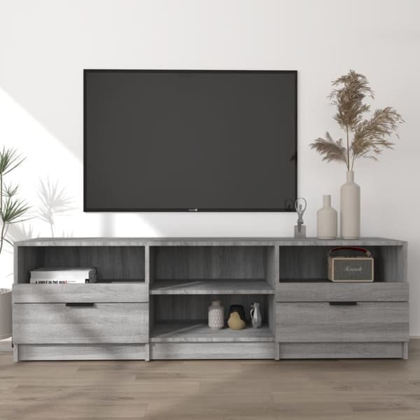 Tv-bänk grå sonoma 150x33,5x45 cm konstruerat trä - Tv-bänk - Tv-bänkar - Home & Living