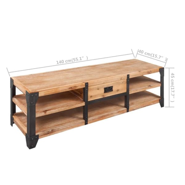 TV-bord massivt akacietræ 140x40x45 cm - TV-bord - TV-borde - Home & Living