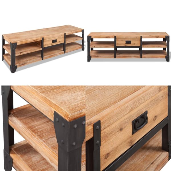 TV-bord massivt akacietræ 140x40x45 cm - TV-bord - TV-borde - Home & Living