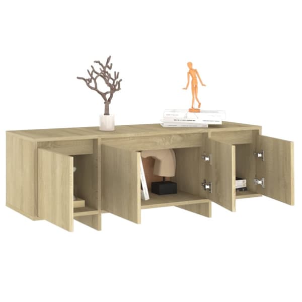 TV-bänk sonoma-ek 120x30x40,5 cm konstruerat trä - TV-skåp - Tv-skåp - Home & Living
