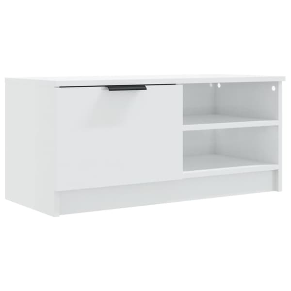 Tv-bänk vit högglans 80x35x36,5 cm konstruerat trä - Tv-bänk - Tv-bänkar - Home & Living