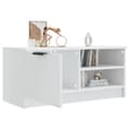 Miniatyrbild 5 av 10: Tv-bänk vit högglans 80x35x36,5 cm konstruerat trä - Tv-bänk - Tv-bänkar - Home & Living