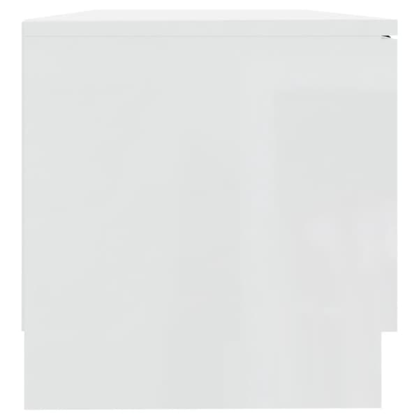Tv-bänk vit högglans 80x35x36,5 cm konstruerat trä - Tv-bänk - Tv-bänkar - Home & Living