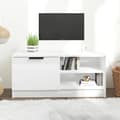 Miniatyrbild 2 av 10: Tv-bänk vit högglans 80x35x36,5 cm konstruerat trä - Tv-bänk - Tv-bänkar - Home & Living