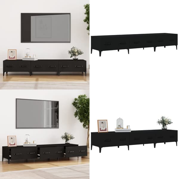 Tv-bord 150x34,5x30 cm konstrueret træ sort - Tv-skab - Tv-skabe - Home & Living