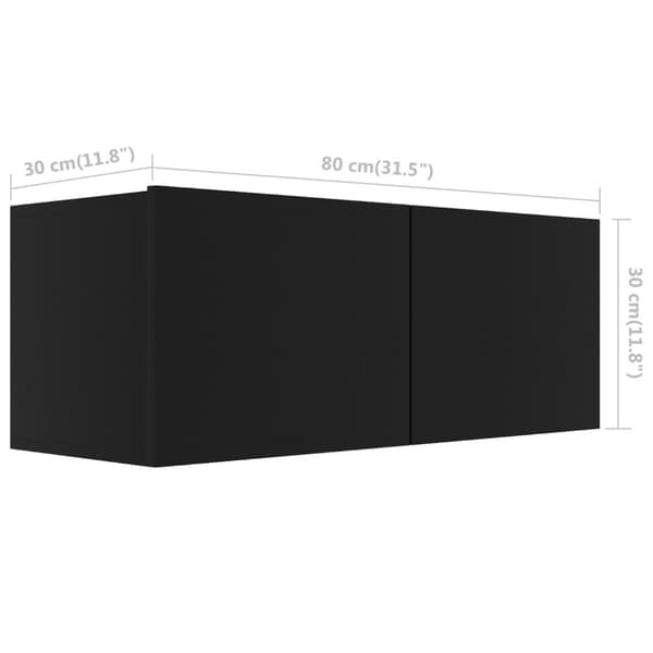 TV-bänk svart 80x30x30 cm konstruerat trä - Tv-bänk - Tv-bänkar - Home & Living