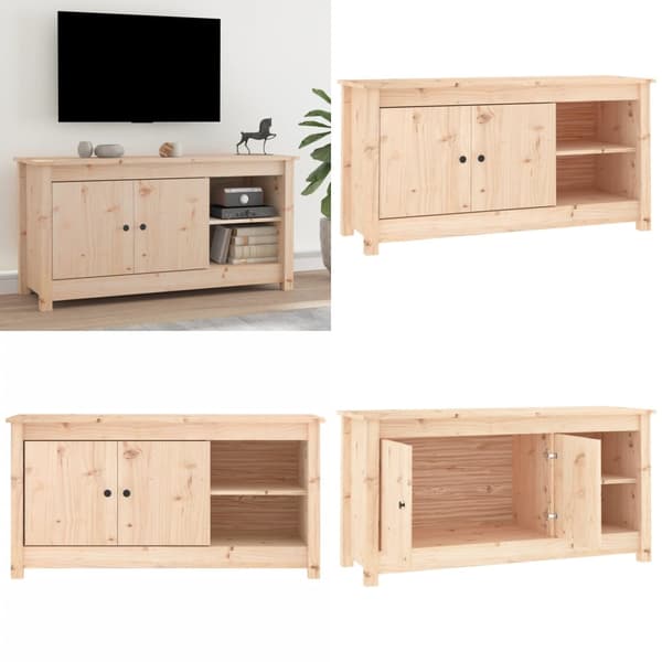 Tv-bord 103x36,5x52 cm massivt fyrretræ - Tv-skab - Tv-skabe - Home & Living