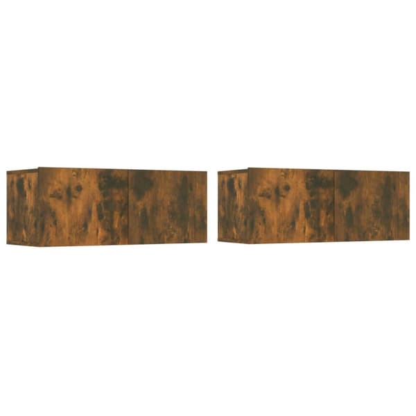 Tv-skabe 2 stk. 80x30x30 cm konstrueret træ røget egetræ - Tv-skab - Tv-skabe - Home & Living