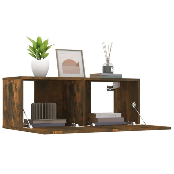 Tv-skabe 2 stk. 80x30x30 cm konstrueret træ røget egetræ - Tv-skab - Tv-skabe - Home & Living