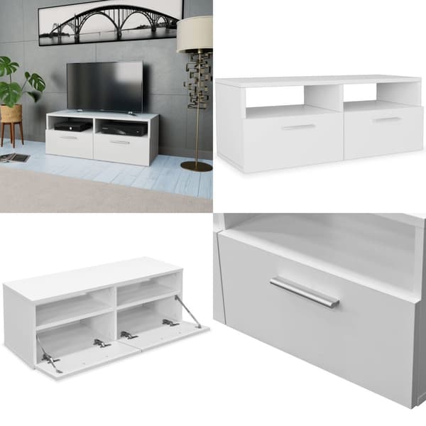 TV-skab spånplade 95 x 35 x 36 cm hvid - TV-skabe - TV-kabinetter - Home & Living