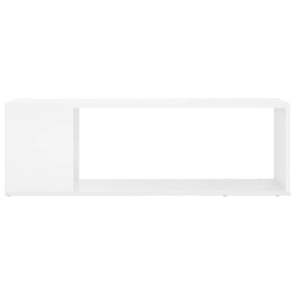 TV-taso korkeakiilto valkoinen 100x24x32 cm tekninen puu - TV-taso - TV-tasot - Home & Living