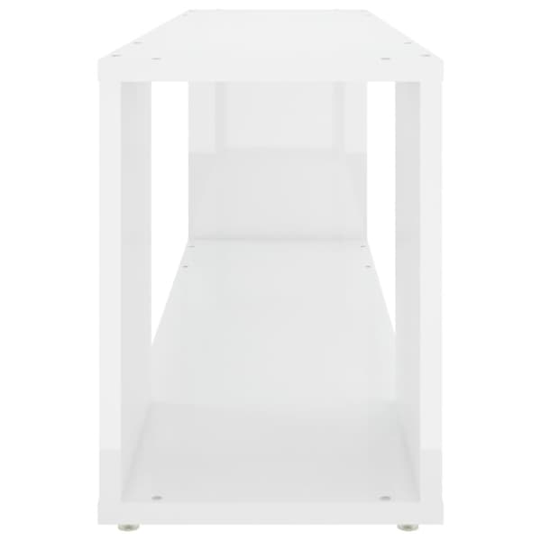 TV-taso korkeakiilto valkoinen 100x24x32 cm tekninen puu - TV-taso - TV-tasot - Home & Living
