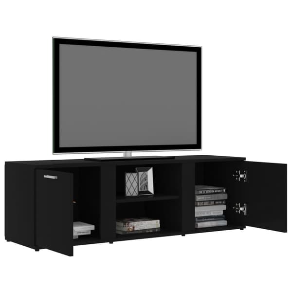 Tv-bord 120x34x37 cm konstrueret træ sort - Tv-skab - Tv-skabe - Home & Living