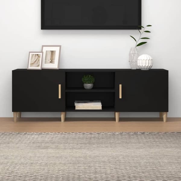 Tv-bord 150x30x50 cm konstrueret træ sort - Tv-skab - Tv-skabe - Home & Living