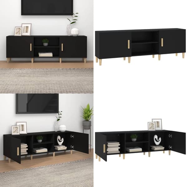 Tv-bord 150x30x50 cm konstrueret træ sort - Tv-skab - Tv-skabe - Home & Living