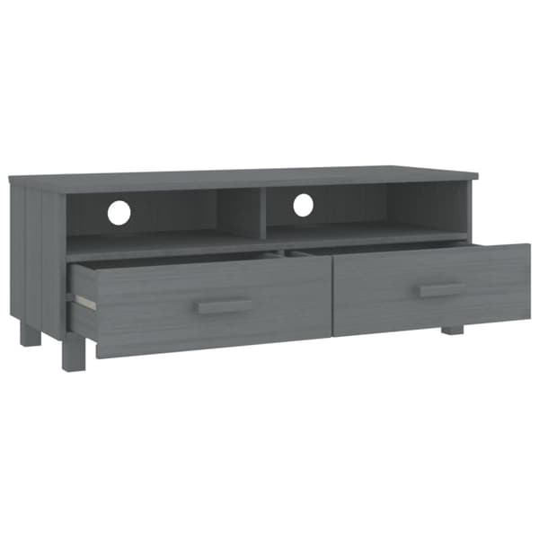 Tv-bänk HAMAR mörkgrå 106x40x40 cm massiv furu - Tvbänk - Tvbänkar - Home & Living