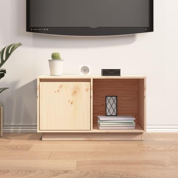 Tv-bord 74x35x44 cm massivt fyrretræ - Tv-bord - Tv-borde - Home & Living