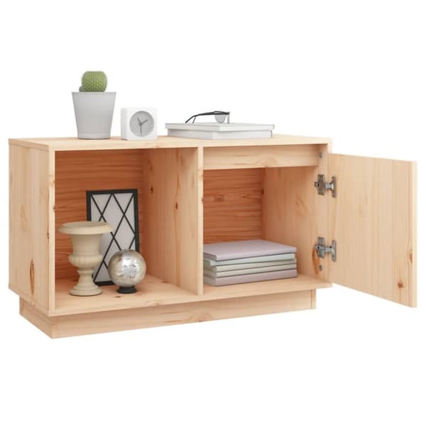 Tv-bord 74x35x44 cm massivt fyrretræ - Tv-bord - Tv-borde - Home & Living