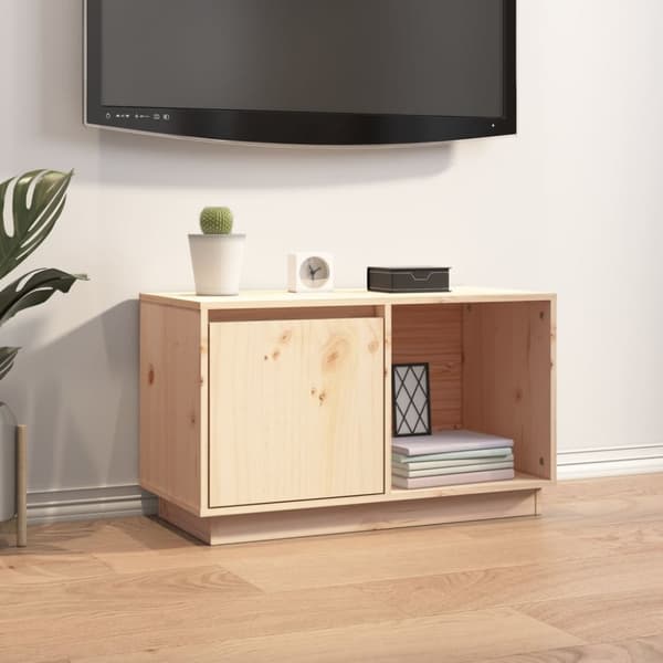 Tv-bord 74x35x44 cm massivt fyrretræ - Tv-bord - Tv-borde - Home & Living