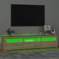 Miniatyrbild 5 av 11: Tv-bänk med LED-belysning sonoma ek 180x35x40 cm - TV-bänk - TV-bänkar - Home & Living