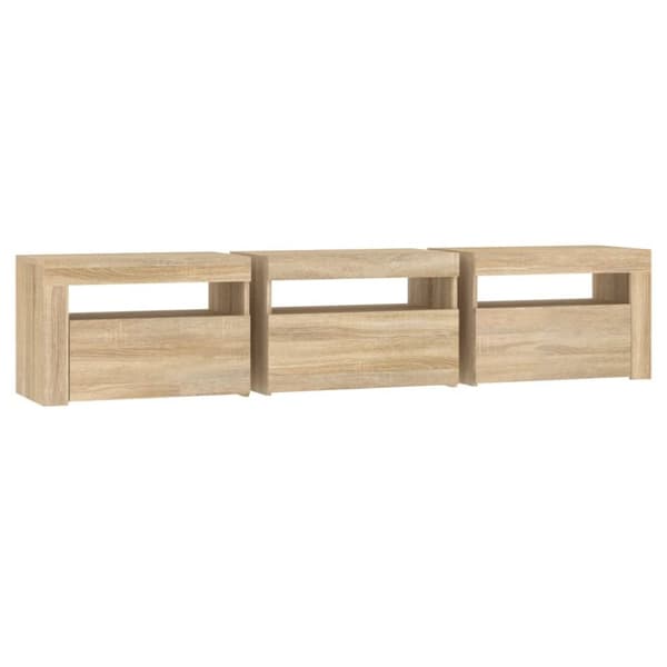 Tv-bänk med LED-belysning sonoma ek 180x35x40 cm - TV-bänk - TV-bänkar - Home & Living
