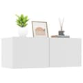 Pikkukuva 5 / 11: TV-tasot 2 kpl valkoinen 80x30x30 cm tekninen puu - TV-taso - TV-taso - Home & Living