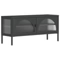 Miniatyrbillede 3 af 11: Tv-bord 105x35x50 cm glas og stål sort - Tv-bord - Tv-borde - Home & Living