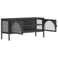Miniatyrbillede 8 af 11: Tv-bord 105x35x50 cm glas og stål sort - Tv-bord - Tv-borde - Home & Living