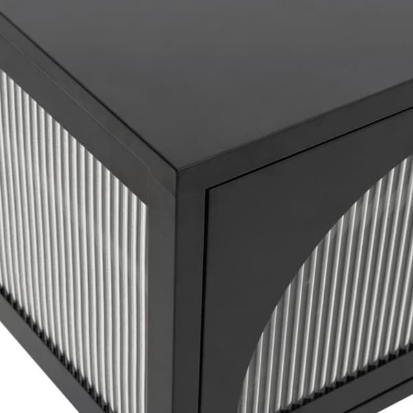 Tv-bord 105x35x50 cm glas og stål sort - Tv-bord - Tv-borde - Home & Living