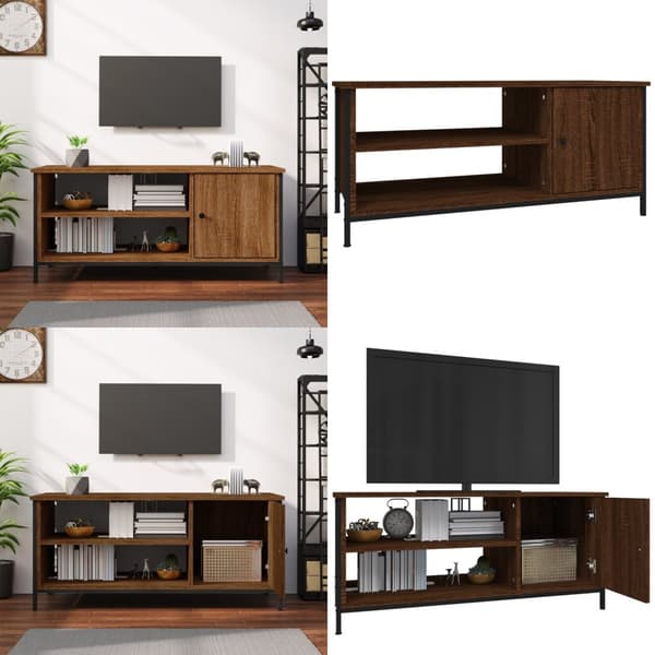 Tv-bänk brun ek 100x40x45 cm konstruerat trä - TV-bänk - TV-bänkar - Home & Living