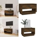 Miniatyrbild 1 av 10: Tv-bänk rökfärgad ek 70x41x44 cm konstruerat trä - TV-skåp - Tv-skåp - Home & Living