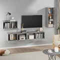 Miniatyrbillede 4 af 11: Tv-skabssæt 4 dele konstrueret træ betongrå - Tv-skab - Tv-skabe - Home & Living