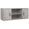 Miniatyrbillede 3 af 8: Tv-bord 100x35x40 cm konstrueret træ betongrå - Tv-skab - Tv-skabe - Home & Living