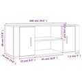 Miniatyrbillede 8 af 8: Tv-bord 100x35x40 cm konstrueret træ betongrå - Tv-skab - Tv-skabe - Home & Living