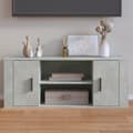 Miniatyrbillede 2 af 8: Tv-bord 100x35x40 cm konstrueret træ betongrå - Tv-skab - Tv-skabe - Home & Living
