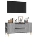 Miniatyrbild 5 av 11: Tv-bänk grå sonoma 102x44,5x50 cm konstruerat trä - TV-bänk - TV-bänkar - Home & Living