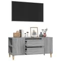 Miniatyrbild 6 av 11: Tv-bänk grå sonoma 102x44,5x50 cm konstruerat trä - TV-bänk - TV-bänkar - Home & Living
