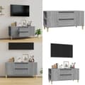 Miniatyrbild 1 av 11: Tv-bänk grå sonoma 102x44,5x50 cm konstruerat trä - TV-bänk - TV-bänkar - Home & Living