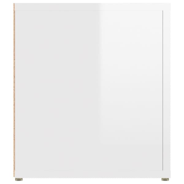 Tv-bänk vit högglans 80x31,5x36 cm konstruerat trä - TV-bänk - TV-bänkar - Home & Living