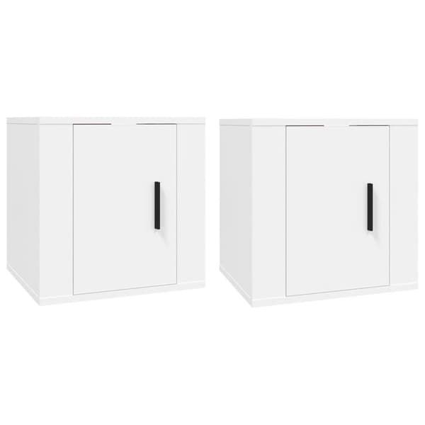 Seinäkiinnitettävät TV-tasot 2 kpl valkoinen 40x34,5x40 cm - Seinäkiinnitettävä TV-taso - Seinäkiinnitettävät TV-tasot - Home & Living