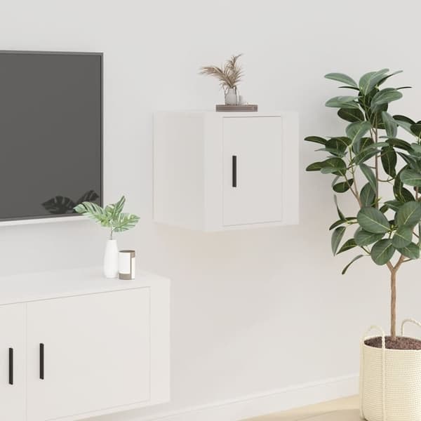 Seinäkiinnitettävät TV-tasot 2 kpl valkoinen 40x34,5x40 cm - Seinäkiinnitettävä TV-taso - Seinäkiinnitettävät TV-tasot - Home & Living