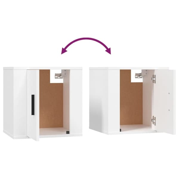 Seinäkiinnitettävät TV-tasot 2 kpl valkoinen 40x34,5x40 cm - Seinäkiinnitettävä TV-taso - Seinäkiinnitettävät TV-tasot - Home & Living