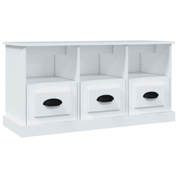Tv-bord 100x35x50 cm konstrueret træ hvid - Tv-skab - Tv-skabe - Home & Living
