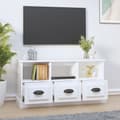 Miniatyrbillede 4 af 11: Tv-bord 100x35x50 cm konstrueret træ hvid - Tv-skab - Tv-skabe - Home & Living