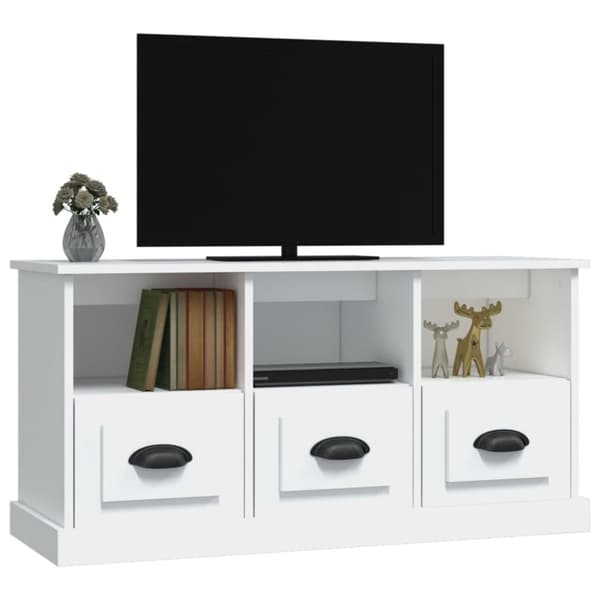 Tv-bord 100x35x50 cm konstrueret træ hvid - Tv-skab - Tv-skabe - Home & Living