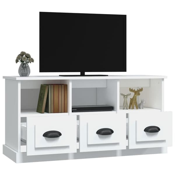 Tv-bord 100x35x50 cm konstrueret træ hvid - Tv-skab - Tv-skabe - Home & Living