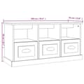 Miniatyrbillede 11 af 11: Tv-bord 100x35x50 cm konstrueret træ hvid - Tv-skab - Tv-skabe - Home & Living