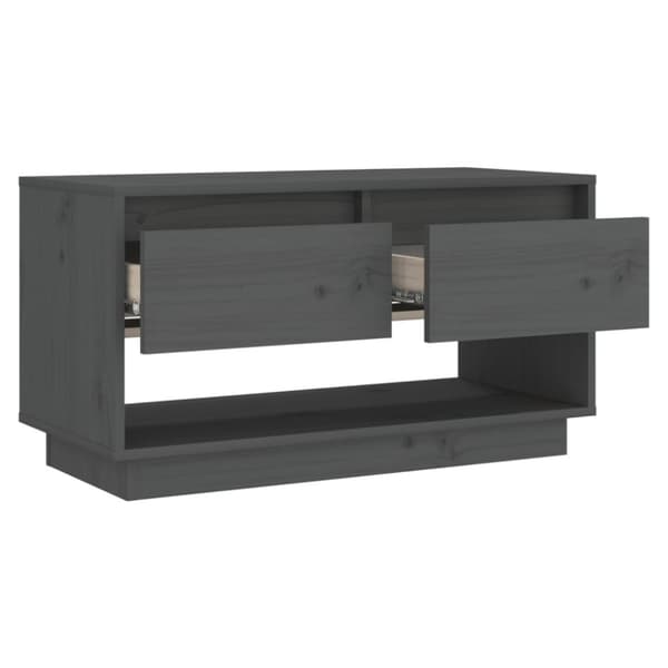 Tv-bänk grå 74x34x40 cm massiv furu - TV-bänk - TV-bänkar. TV-skåp - Home & Living