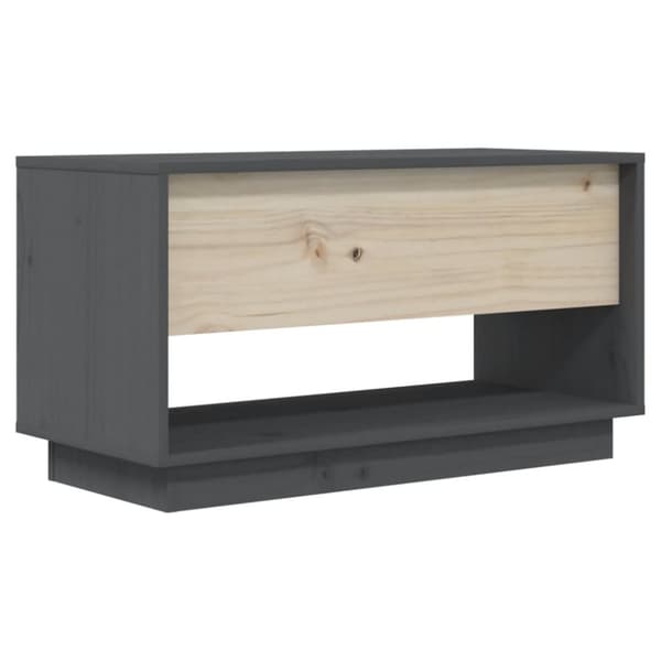 Tv-bänk grå 74x34x40 cm massiv furu - TV-bänk - TV-bänkar. TV-skåp - Home & Living