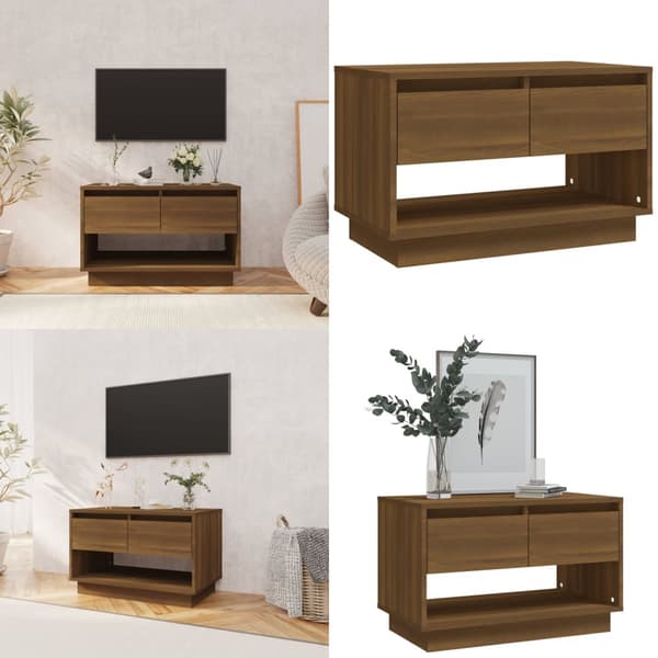 TV-taso ruskea tammi 70x41x44 cm tekninen puu - TV-taso - TV-tasot - Home & Living